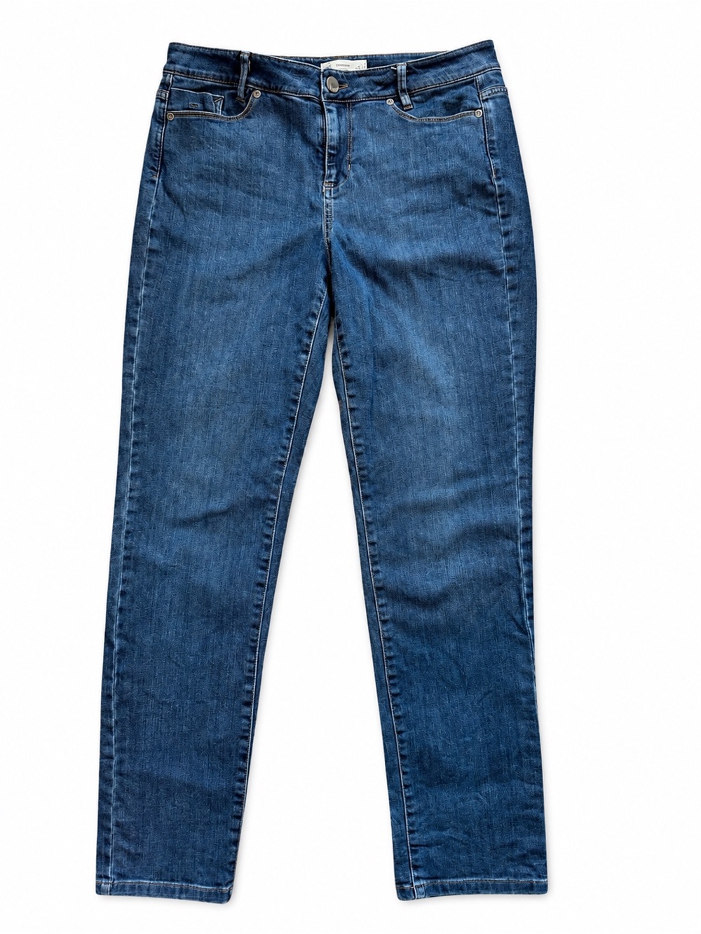 J. Jill Weekender Straight Leg Jeans Size 10 Medium Wash Stretch Denim